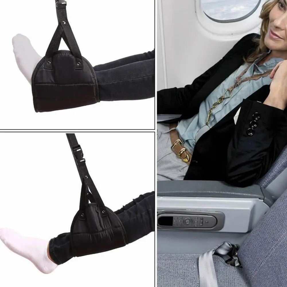 Flight Car Travel Essential Aviation Seat Foot Pad Adjustable Train Airplane Foot Rest Feet Hammock Portable Travel Accessories