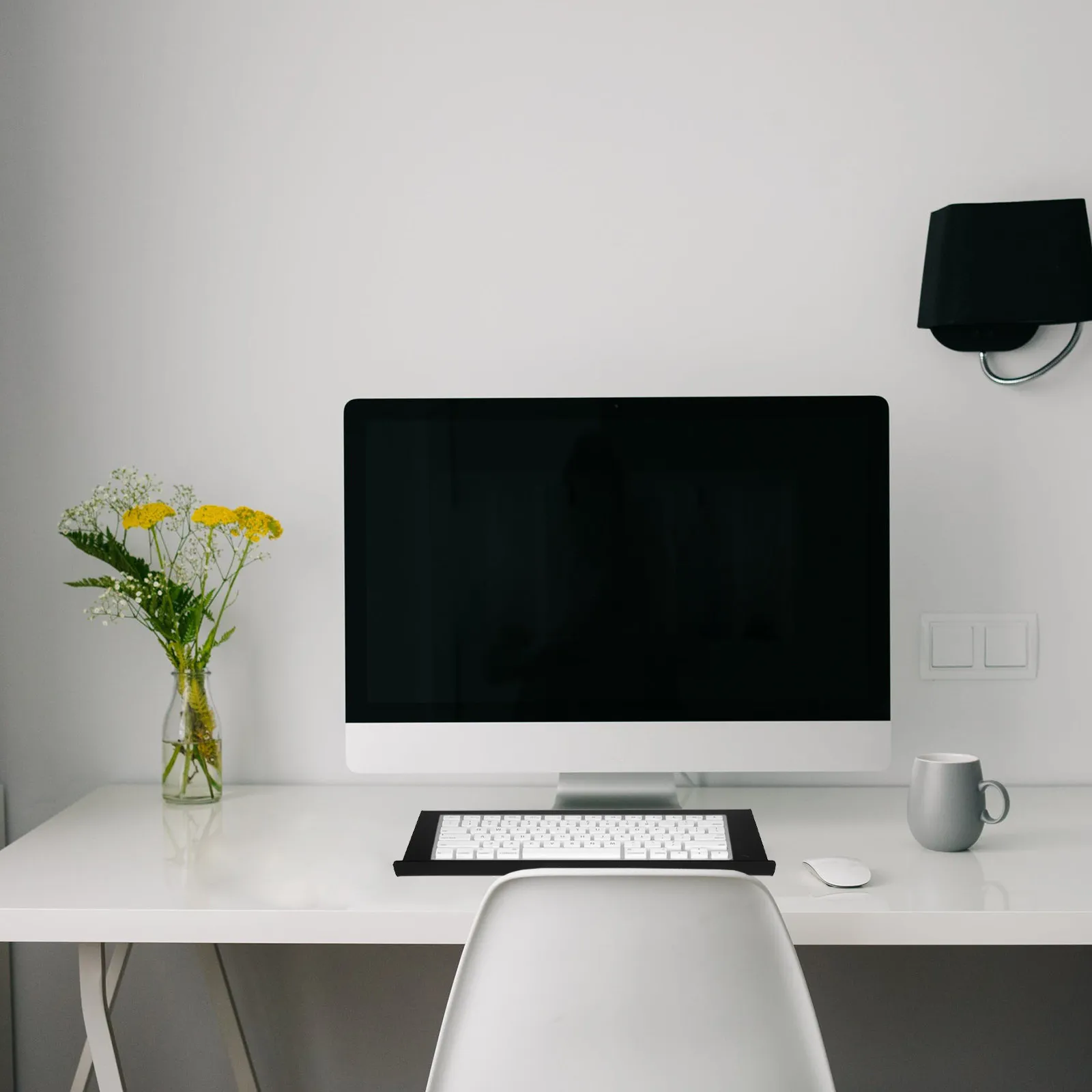 

Computer Keyboard Stand Acrylic Ergonomic Keyboard Riser for Desk Tilted Design Smooth Finish Non Slip Base Office Desktop