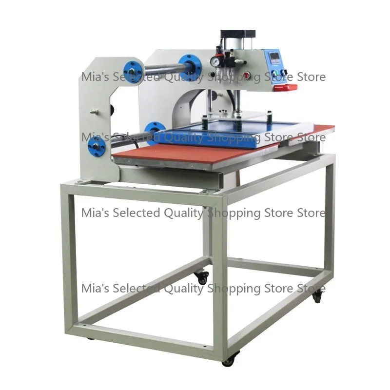 Pneumatic Automatic Slide Heat Press for Sportswear Jersey Sublimation Dual Beds 10x10/15x15/20x20/40x40/40x60 Heat Transfer