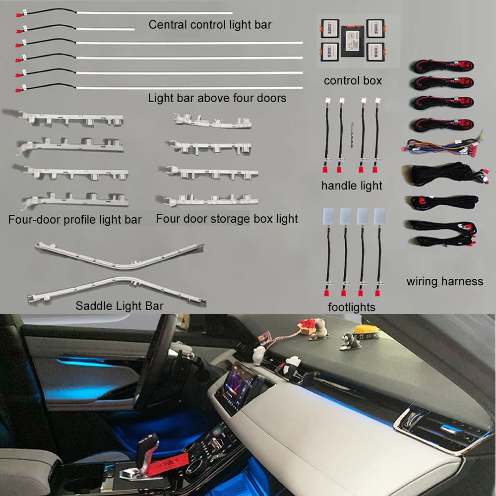 

Fit for Land Rover Evoque atmosphere lamp 2020-2021 atmosphere light original 10-color Car interior Decoration ambient lights