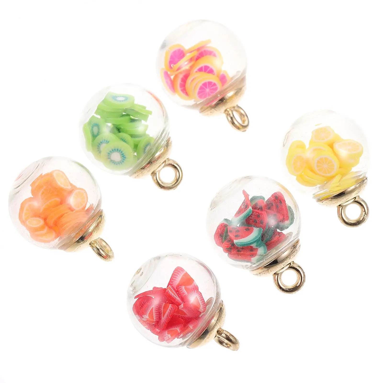 

Glass Ball Charms DIY Hanging Pendants Accessories Simple Earrings Craft Jewelry Decoration Colored Star naments
