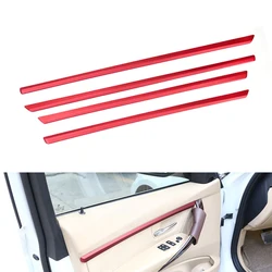 CITALL 4pcs Red Interior Door Molding Strip Trim Cover Fit For BMW 3 Series F30 F31 2013 2014 2015 2016 2017 2018