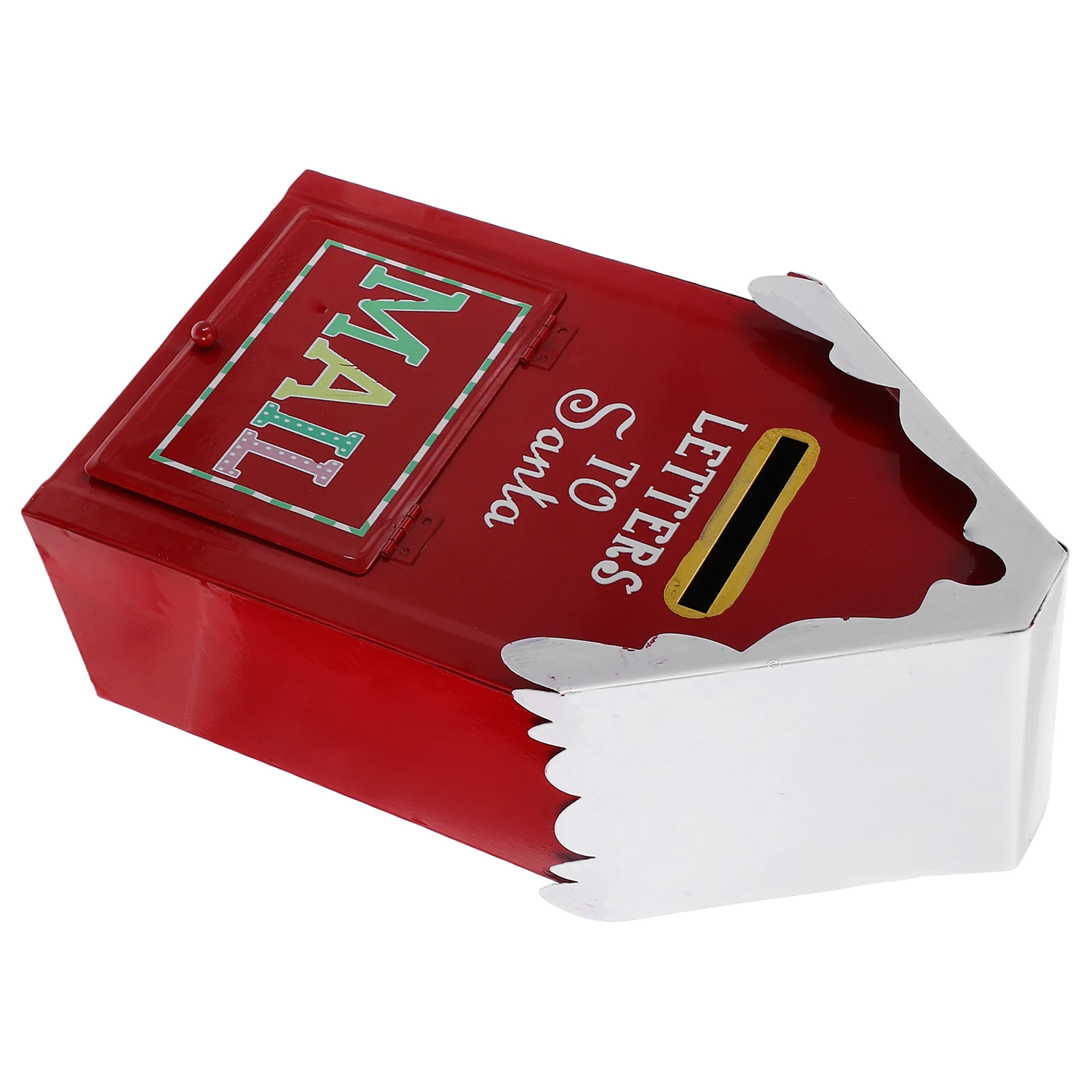 

Christmas Santa Mailbox Red Metal Holiday Mailbox For Letters To Santa Diy Craft Pretend Play Post Box Card