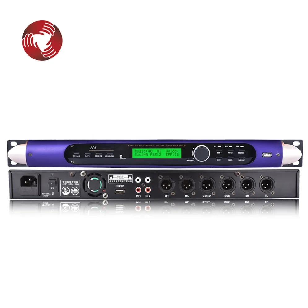 Digital echo reverb sound effect X8 audio processor dsp