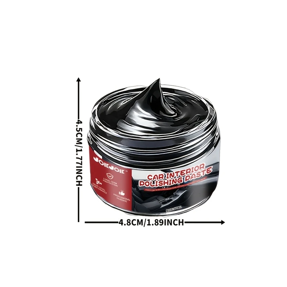 

Interior Refinish Paste & Plastic Part Repair Wax, Tire Protection & Yellowing Fix, Effective Scratch Removal, Easy to Use, Long