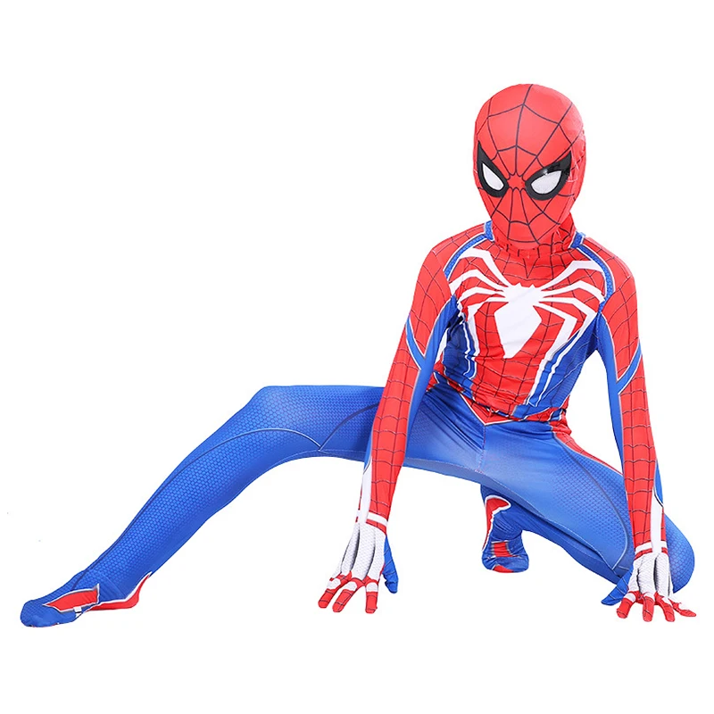 Anime Game PS4 Spiderman Costume Superhero Spiderman Cosplay Zentai Jumpsuit Bodysuit Halloween Carnival Party Costumes