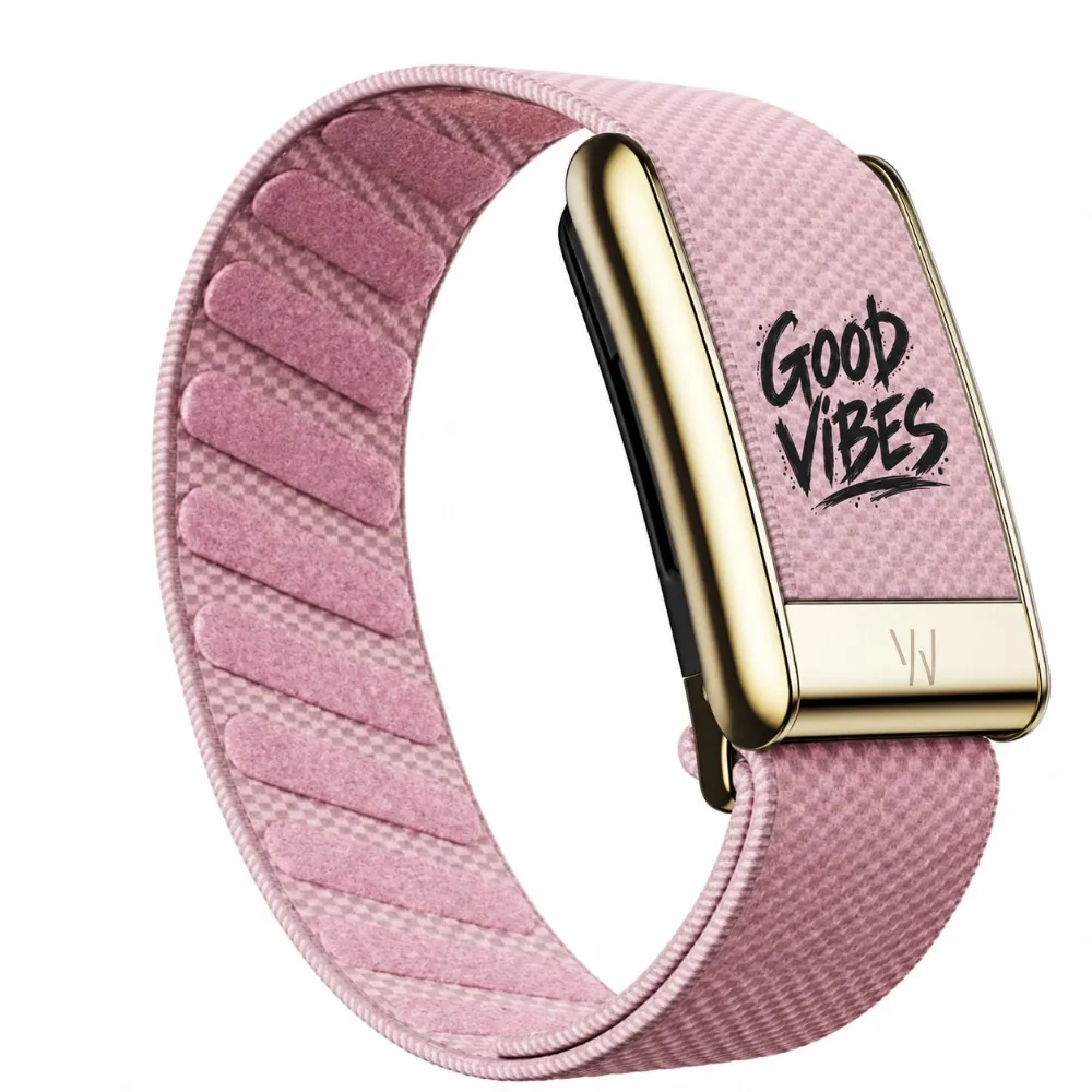 WHOOP 5.0 MG Compatible Letter Print Elastic Nylon Woven Replacement Wristband Metal U-Shaped Buckle Sport Strap