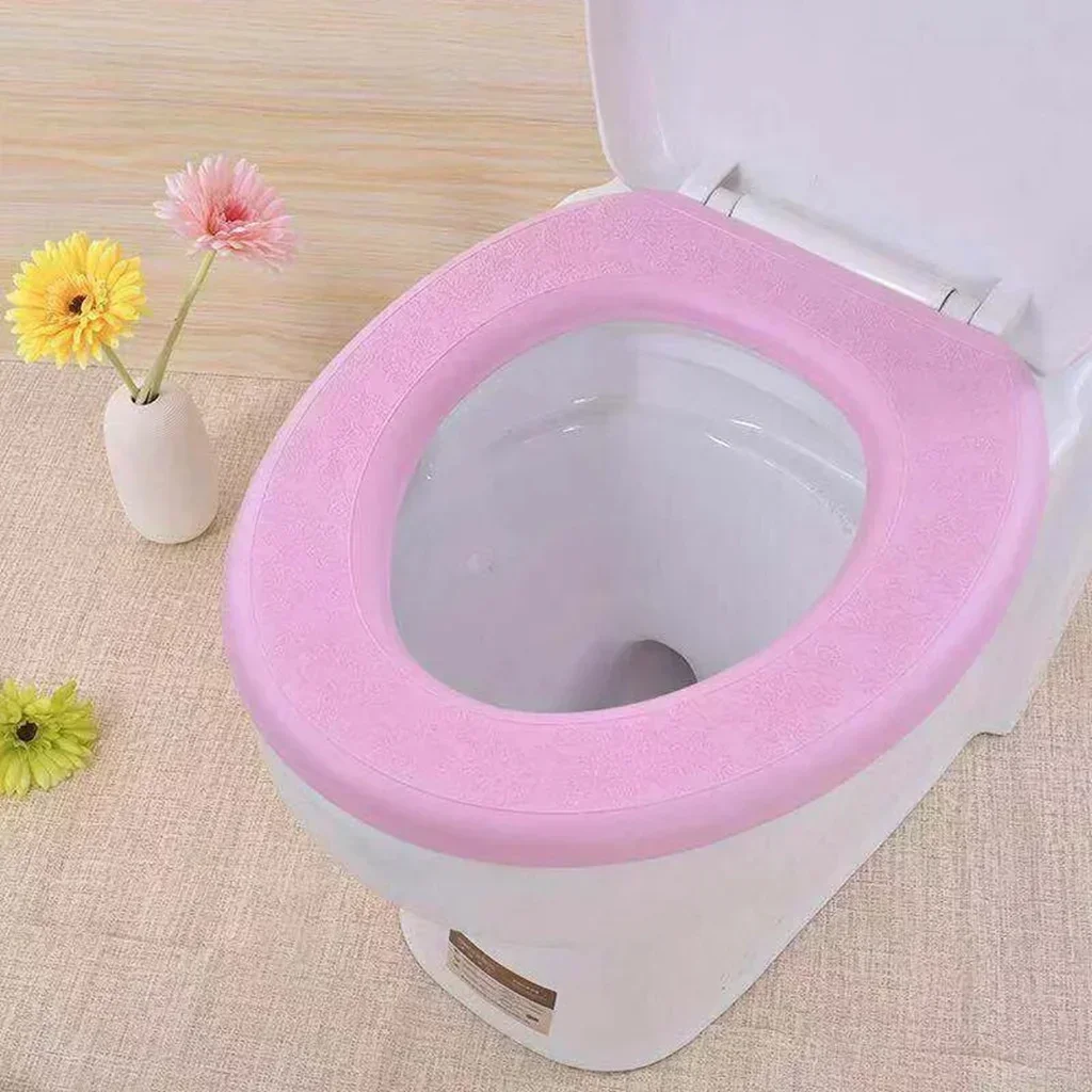 Мягкое сиденье для унитаза Waterpoof, чехол для ванной комнаты, моющаяся подкладка, подушка, о-образное сиденье для унитаза, аксессуары для биде, крышка для унитаза