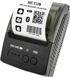 NETUM-Impresora térmica portátil de 58mm, dispositivo de impresión con Bluetooth, compatible con Android /IOS, USB, sistema POS