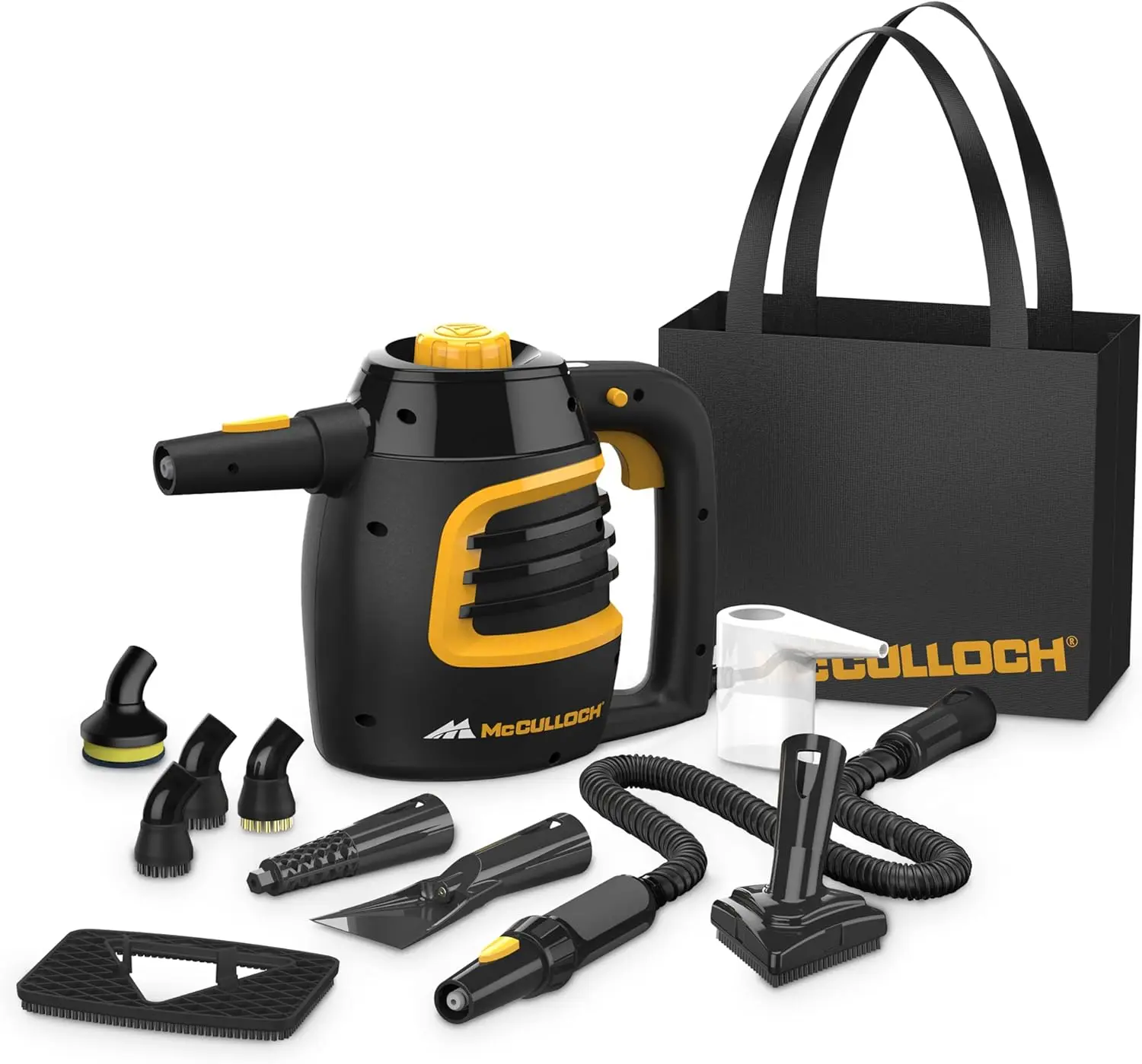 

MC1230 Handheld Steam Cleaner, 10 Minute Runtime, 11 Accessories: Jet Nozzle, Brushes, & More - Built for Home, Tile