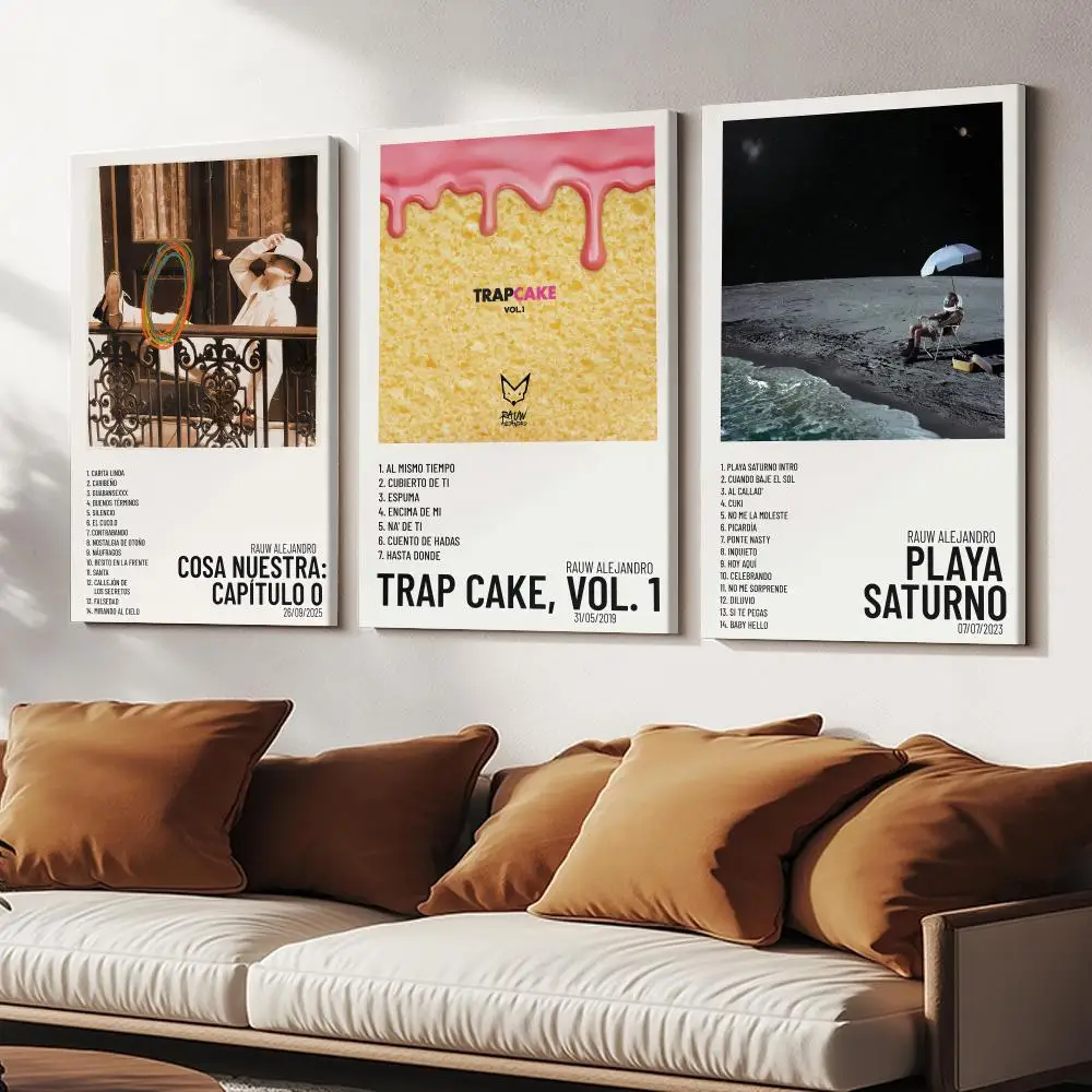 Rapper R-rauw Alejandro Painting Calligraphy Wooden Framed Canvas Poster Wall Art HD Waterproof Print Home Decor