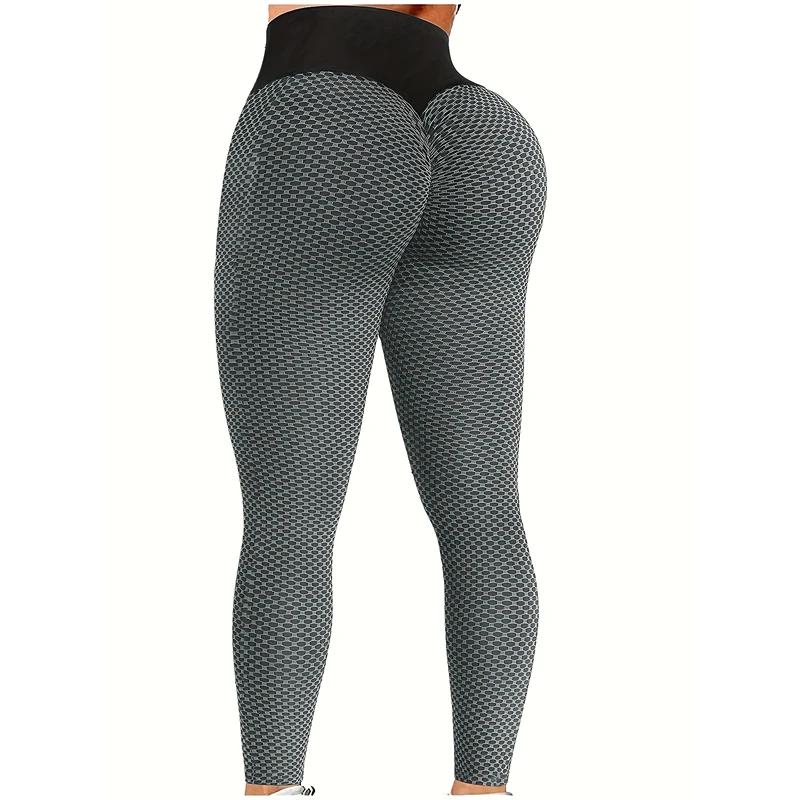 Women\'s High Waist Leggings Hip Lifting Honeycomb Yoga Pants