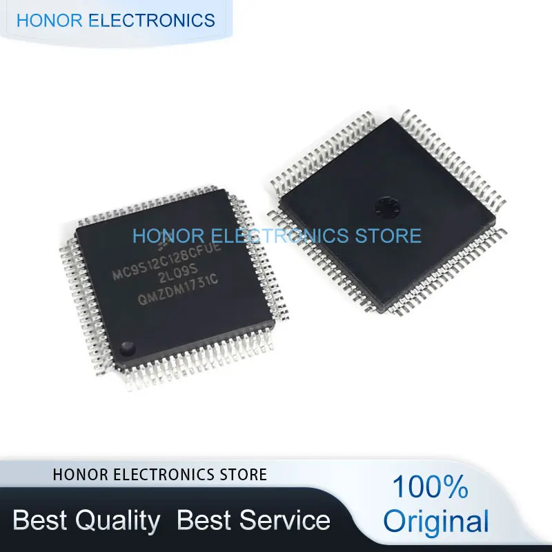 Microcontroladores integrados MC9S12C128CFUE 80-QFP, 1 piezas, 16 bits, 25MHz, MC9S12
