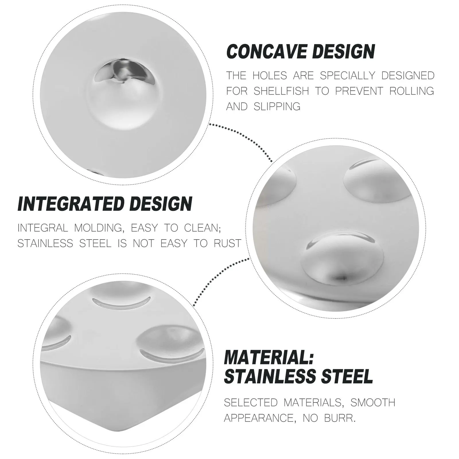 

Stainless Steel Snail Plate Escargot Tray with Hole Compartments Safe Oven Fridge Dishwasher Professional Serving