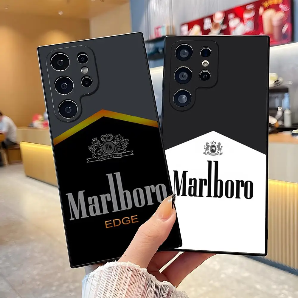 M-marLboRoES Black Phone Case For Samsung S26 S25 Edge S24 S23 S22 Ultra Plus Fe A57 A37 A17 A56 5G Silicon Cover