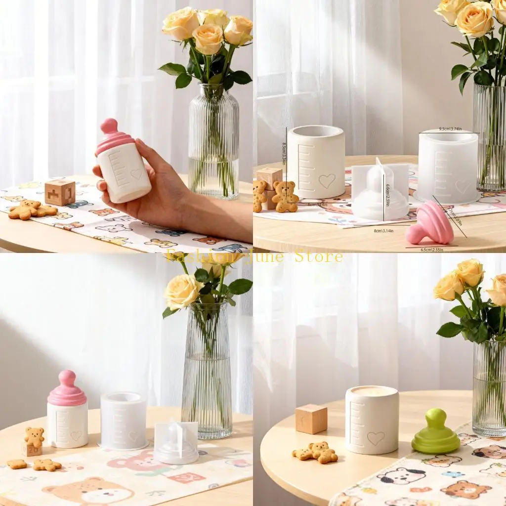 N5KA Silicone Jewelry Box Mold Baby Bottle Shaped Mold For Gift Making And Decoration