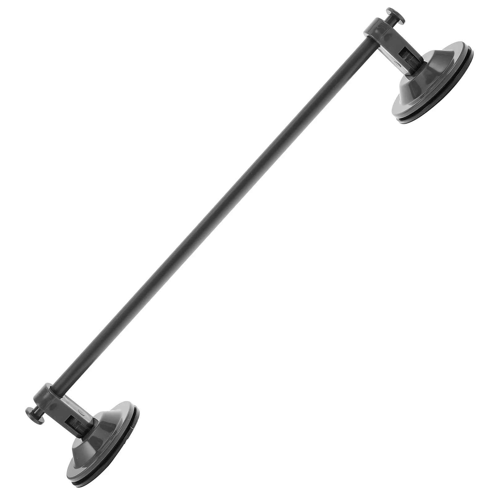 

Suction Cup Towel Rack Aluminum Waterproof No Drilling Space Saving Bathroom Kitchen Towel Holder Bars Modern Gray