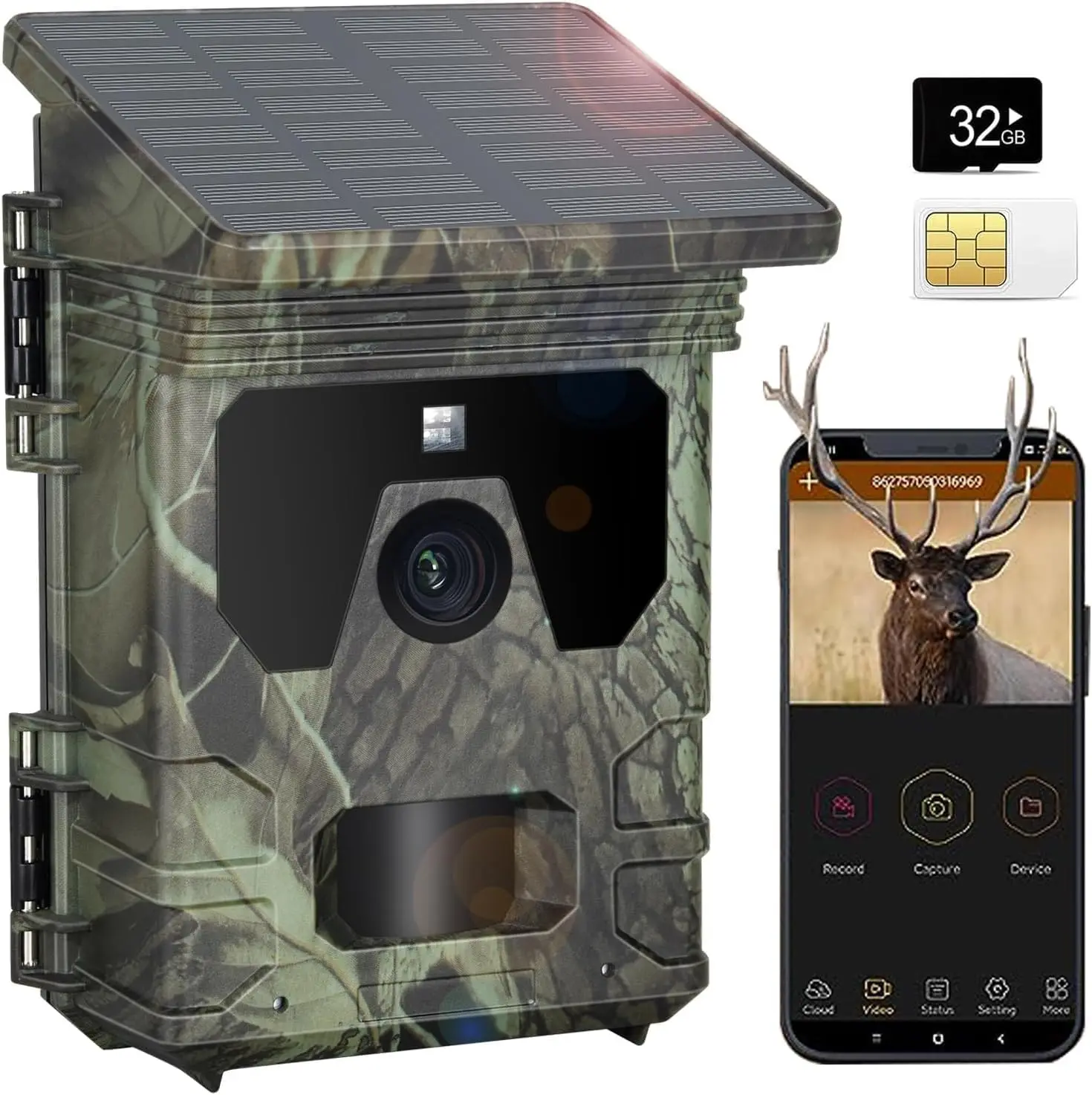 4G Tracking Camera 4K 30MP APP  Hunting Camera Outdoor Game Cam NightVision 120° Detection Wildlife Reconnaissance