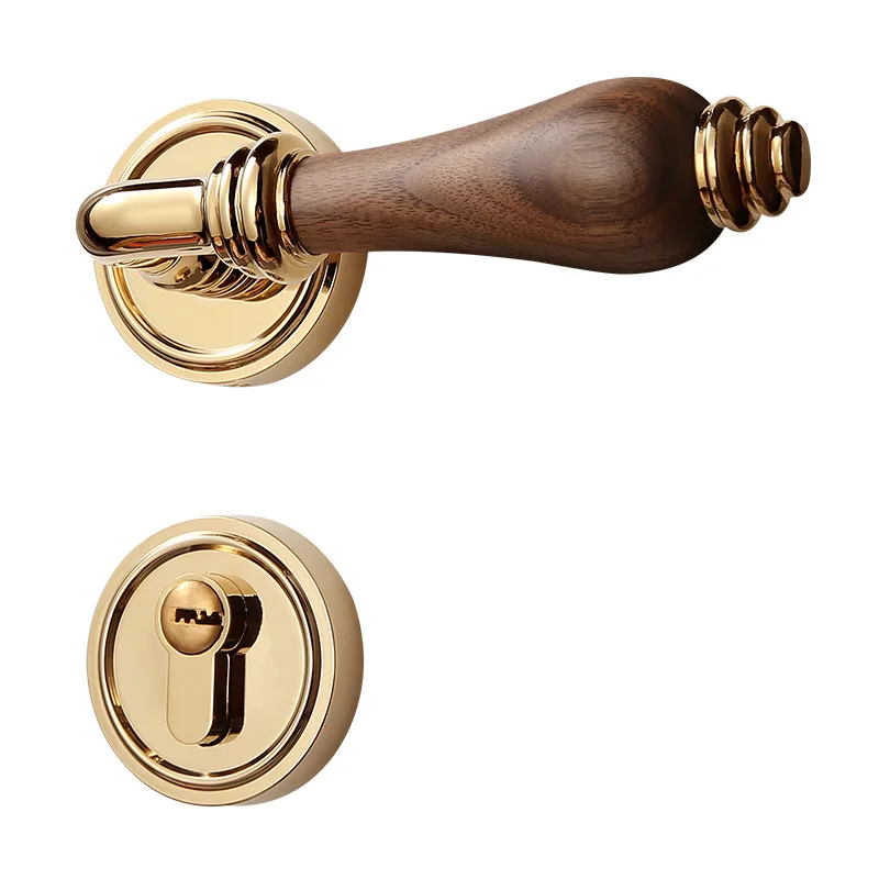 

handle Bedroom lock Solid wood handle Separate magnetic suction mute