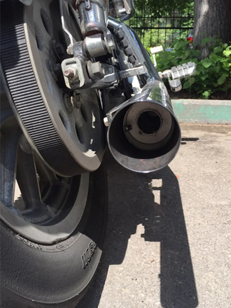 Peredam suara motor, peredam suara panjang, aksesori motor Universal ukuran 42mm 45mm 48mm 60mm