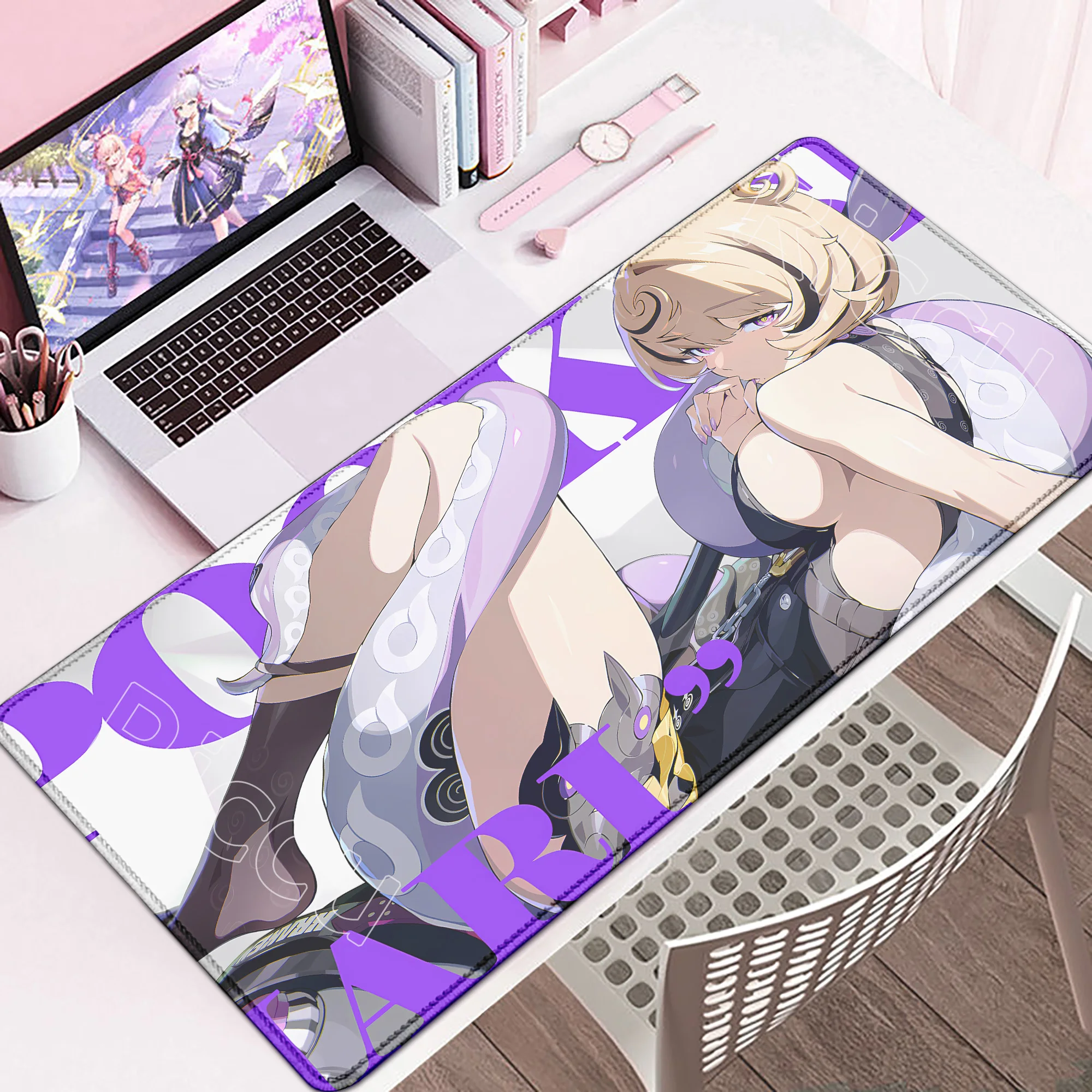 New Zenless Zone Zero Mouse Pad ZZZ Idhaylley Lucia Alice Uba Yuzuha Ju Fufu Yixuan Flora Large Rubber Locking Edge Keyboard Mat