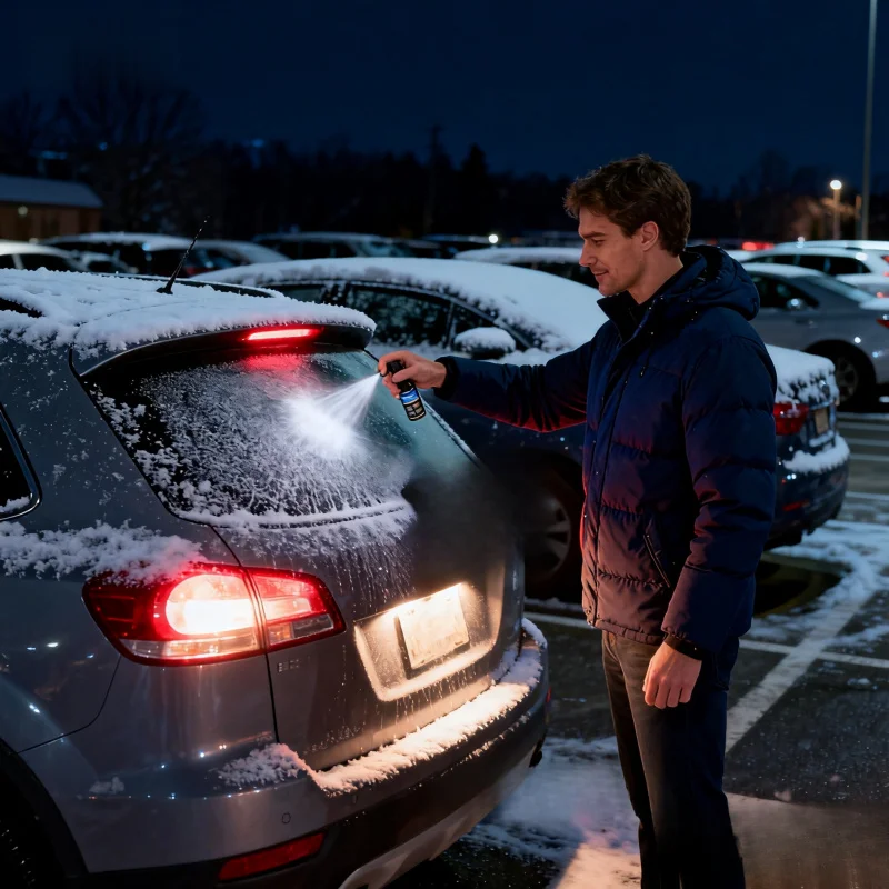 Hikmarion Car De-Icer & Snow Melter - Fast Ice Melting Spray with Ethanol, Anti-Freezing Winter Auto Accessory