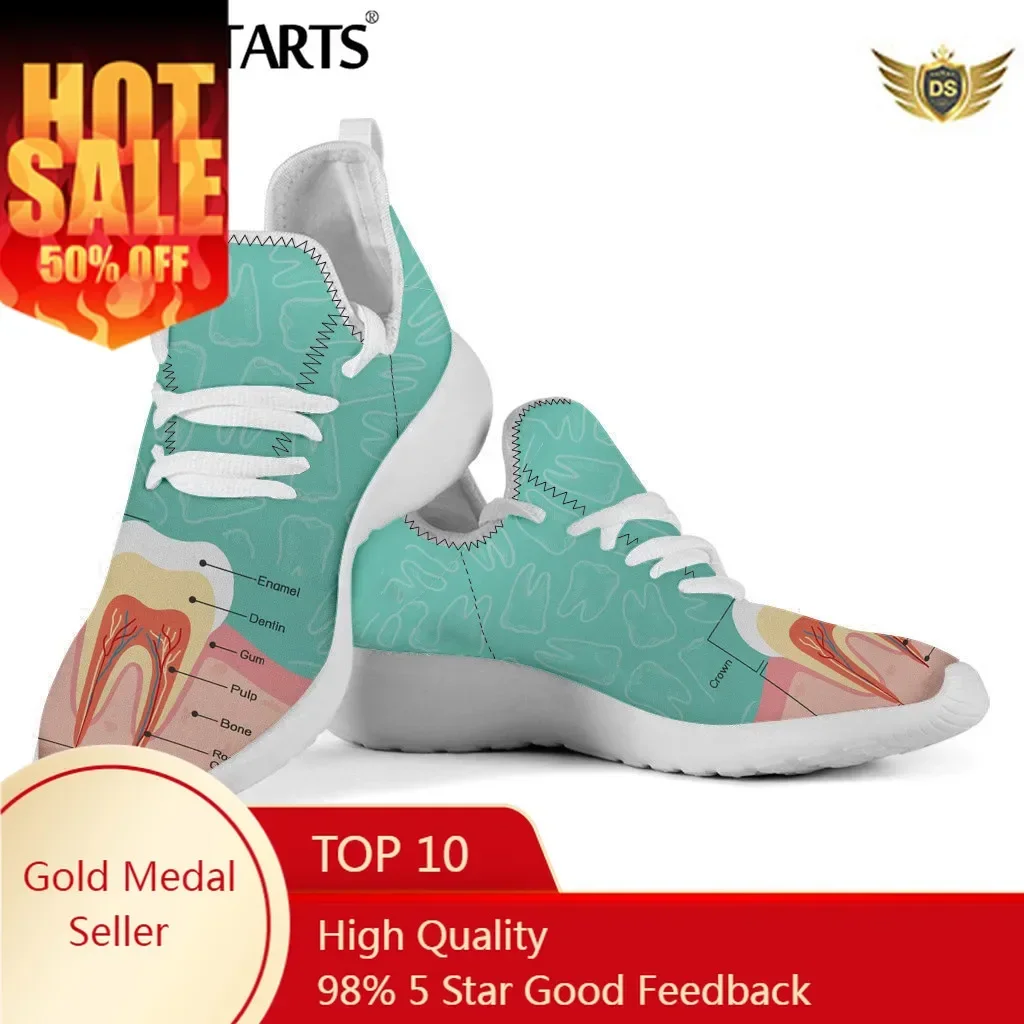 

Teeth /Anatomy/Dentist Diagram 3D Printed Men Shoes Summer Vulcanize Shoes Lace Up Mesh Loafers Shoes Boys Sneakers