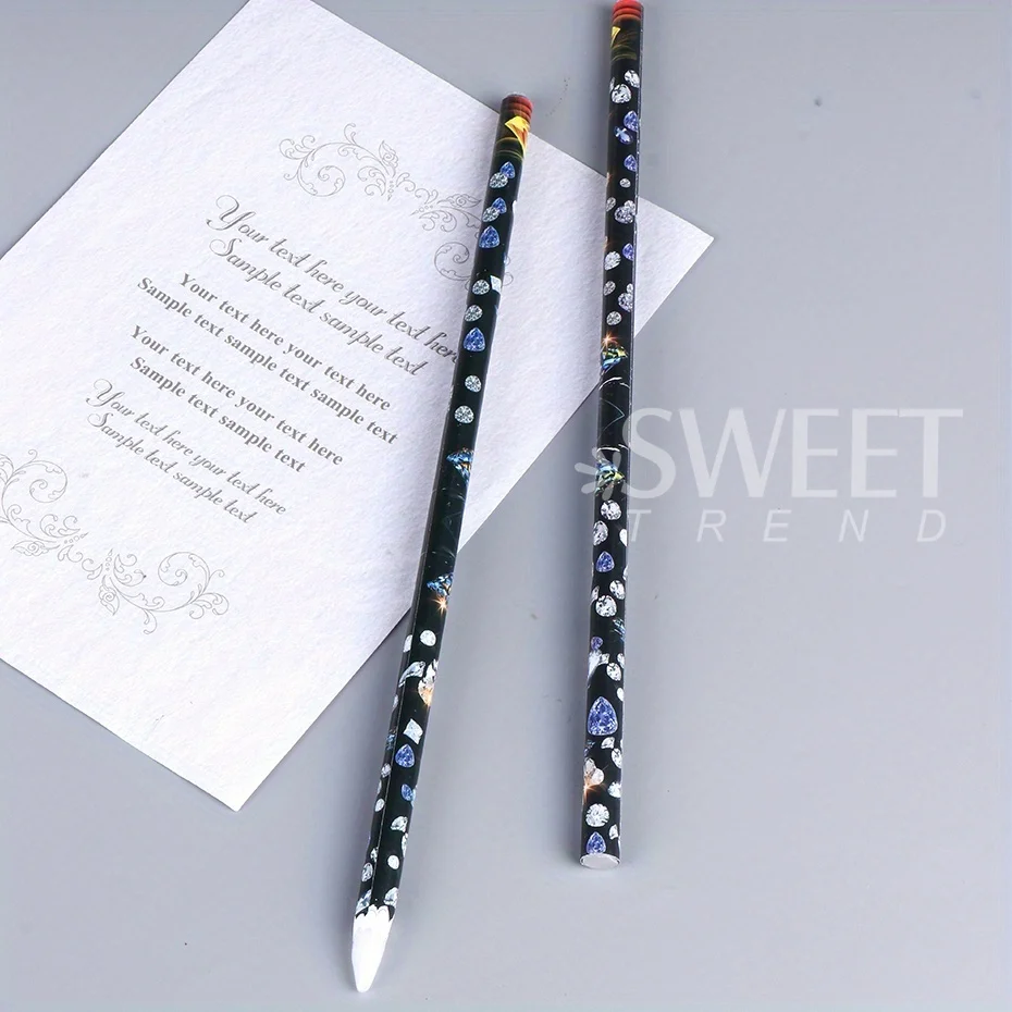 5pcs Rhinestone Picker ปากกาเล็บ Professional WAX ดินสอ Dotting ปากกาอัญมณีเจาะคริสตัลเพชรเครื่องมืออุปกรณ์แต่งเล็บ