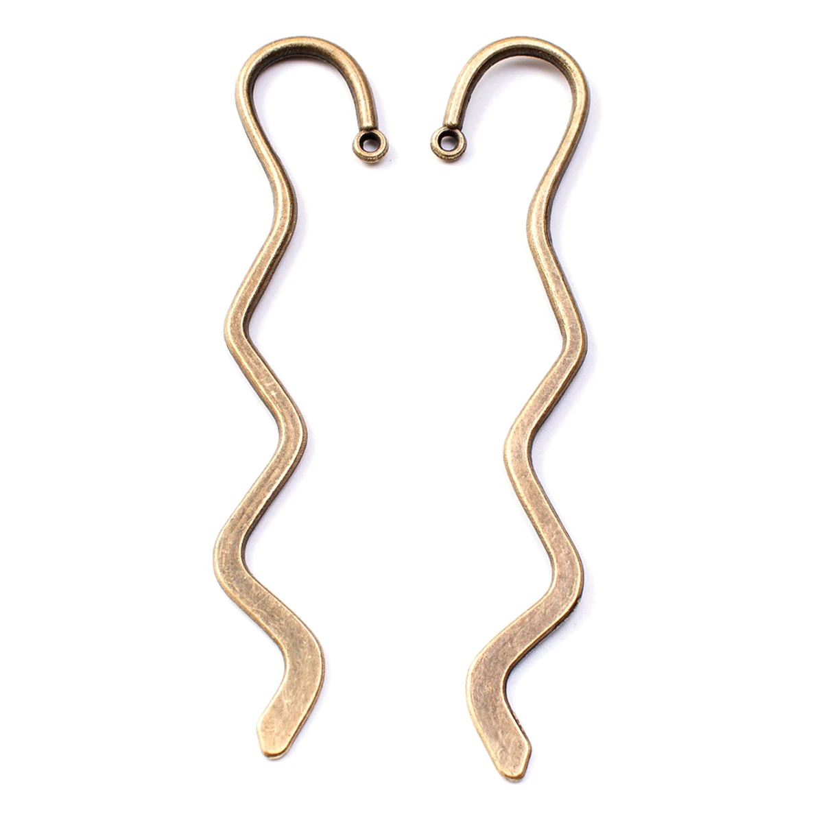 Lesezeichen mit Schlaufe, Wellenbiegung, Metall, Gold, Silber, Bronze, Farben, DIY, 84 mm – Detail 4
