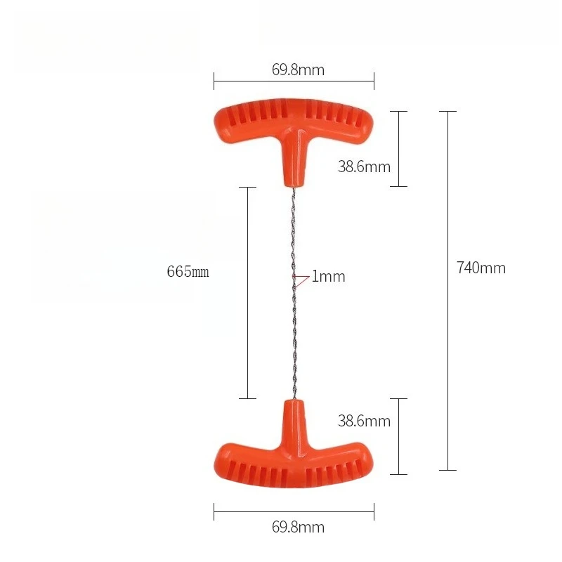 High-quality Stainless Steel Mini Pocket Wire Saw for Woodworking Camping Emergency Survival Gear Orange/Black Outdoor Tool