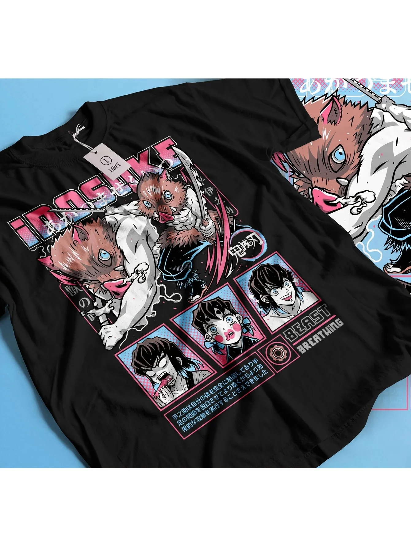 Футболка Inosuke Demon Slayer Kimetsu No Yaiba Anime Manga Подарочная рубашка всех размеров Футболка Inosuke Demon Slayer Kimetsu No Yaiba Anime Manga Подарочная рубашка всех размеров