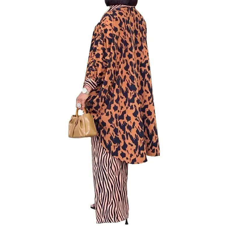 2024 африканская одежда для женщин, летняя мода, африканский полиэстер с принтом, топ из 2 предметов, длинные брюки, одинаковые комплекты, Дашики, африканская одежда