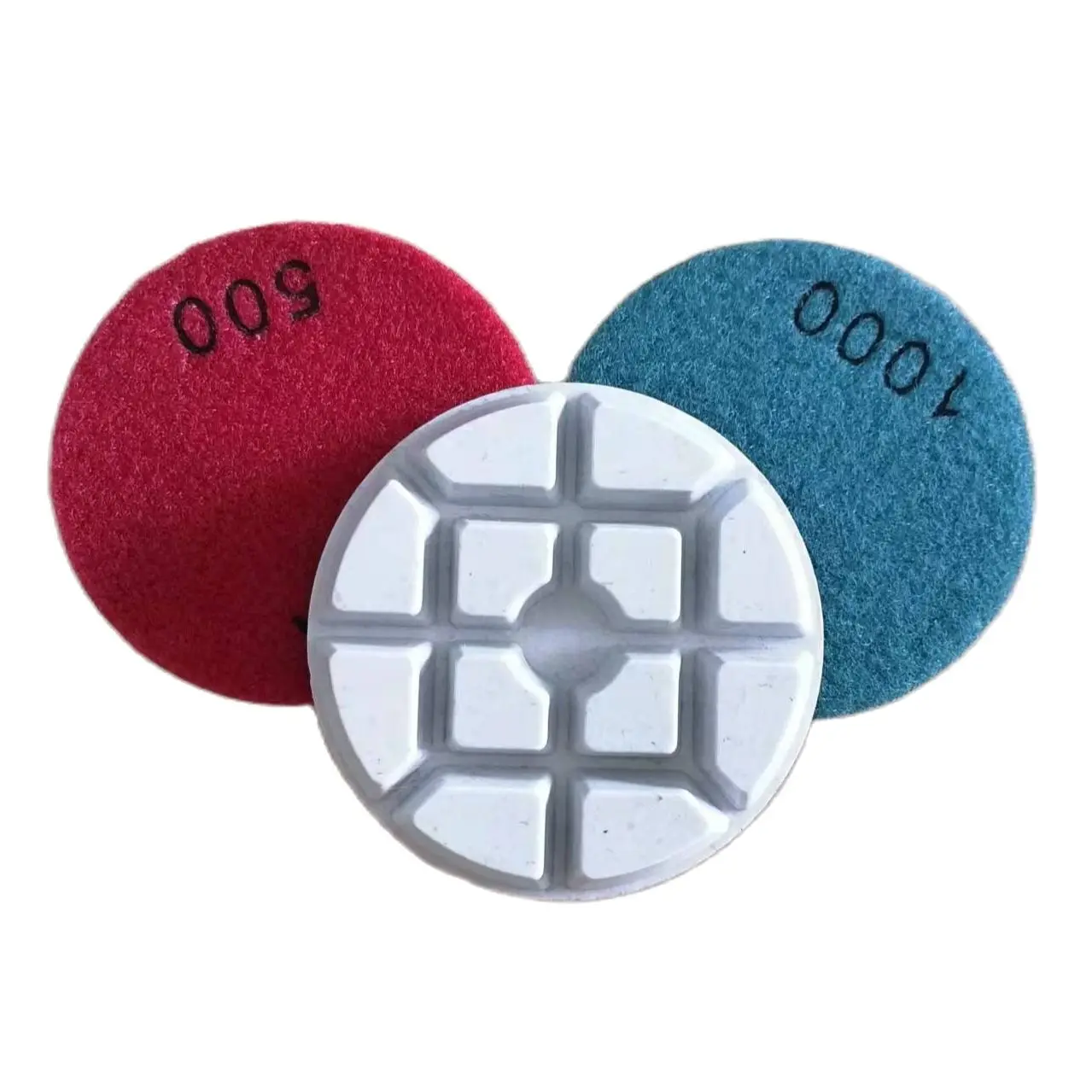 6 Pieces 4Inch 100mm Diamond Resin Bond Floor Polishing Pad For Floor Grinding Renewing Processing Marble Granite Concrete Stone