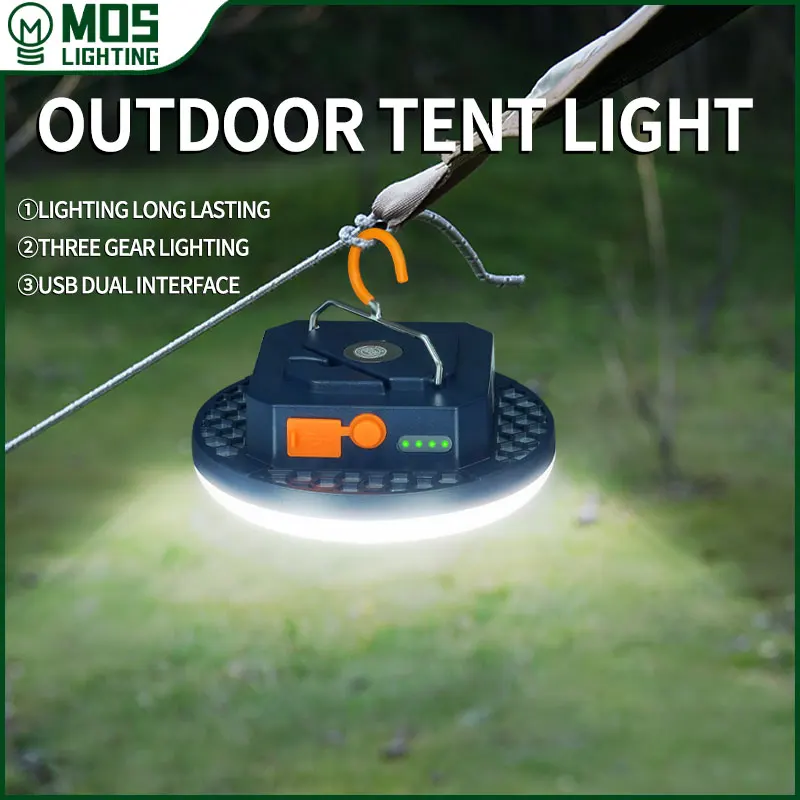 MOSucks ING-Lanterne de Tente LED Rechargeable Portable, Lampe de Camping en Plein Air, Multifonctionnelle, Endurance, Haute Puissance, 7200mAh