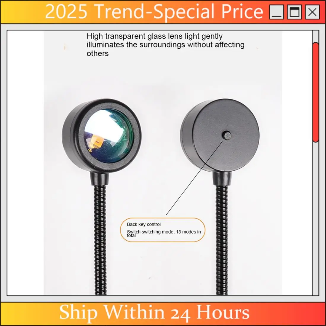 

AA64 LED USB Sunset Lamp Night Light Projector Birthday Party Decoration Portable Mood Light For Bedroom Living