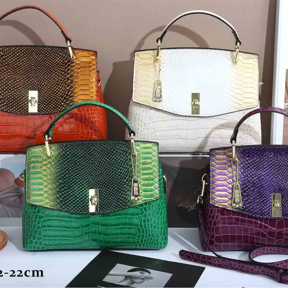 Fashion Snake Skin Woman Shoulder Bags Luxury Patent Leather High Quality Lady Handbag Wedding Party Casual Tote Bag 2023 New