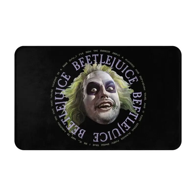 Custom Tim Burton Movie Beetlejuice Doormat Anti-Slip Bathroom Kitchen Mat Garden Garage Floor Door Entrance Carpet Rug