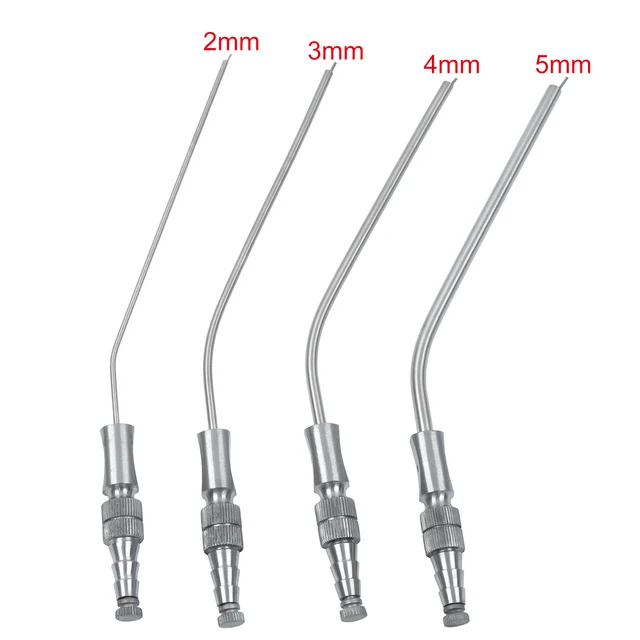 1 szt. Implant dentystyczny wanna ssąca implanty ze stali nierdzewnej Sucker pipety chirurgia medyczna Aspirator narzędzie 2/3/4/5mm słaba wanna ze słomką