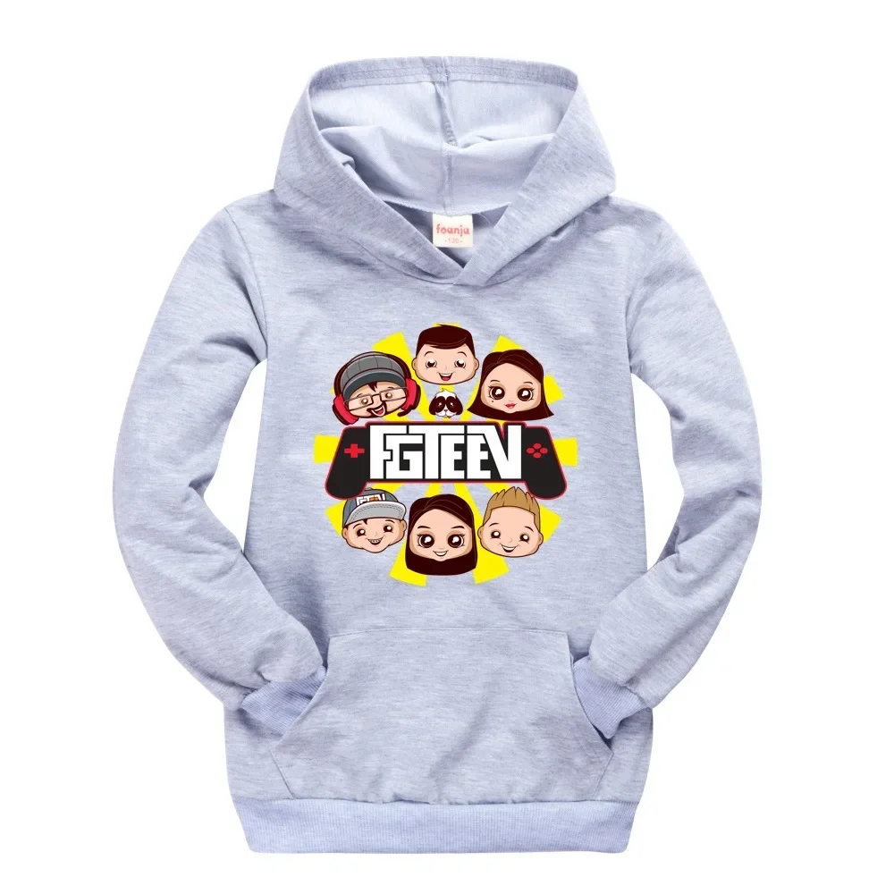 New Print Clothes Fgteev Hoodie boy Streetwear Harajuku Children Game Anime Oversize Pullover Kids girl Sweatshirt