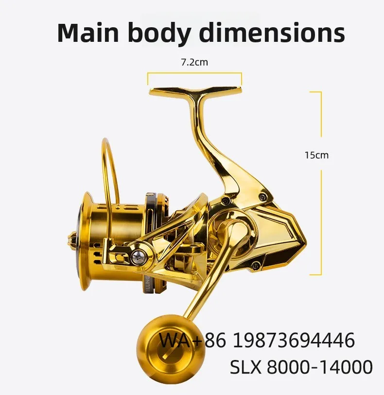 Magnesium alloy left hand spinning reel, lever drag electric reel for saltwater overhead jigging fishing work