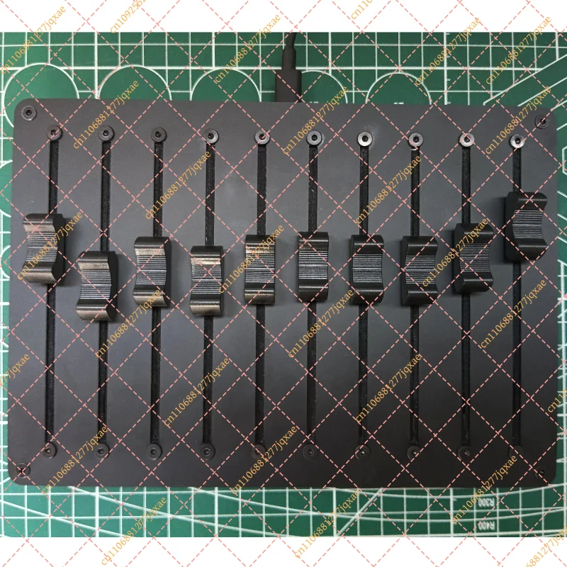 10-Fader MIDI Controller with Customizable CC Assignment, USB for DAW Mixing Control Surface