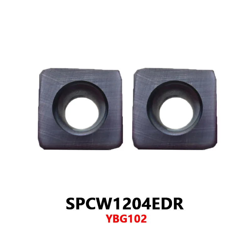 Inserts en carbure d'origine, traitement de la fonte, tour CNC, fraisage, machine de découpe, barre de support d'outils, SPCW1204EDR YBG102, SPCW1204, SPCW