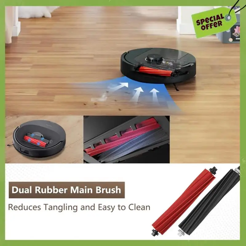 Abgp-para roborock q8 max +/q5 max +/q5 pro +/q5 duoroller + acessórios aspirador de pó rolo escova lateral filtro mop almofada saco pó