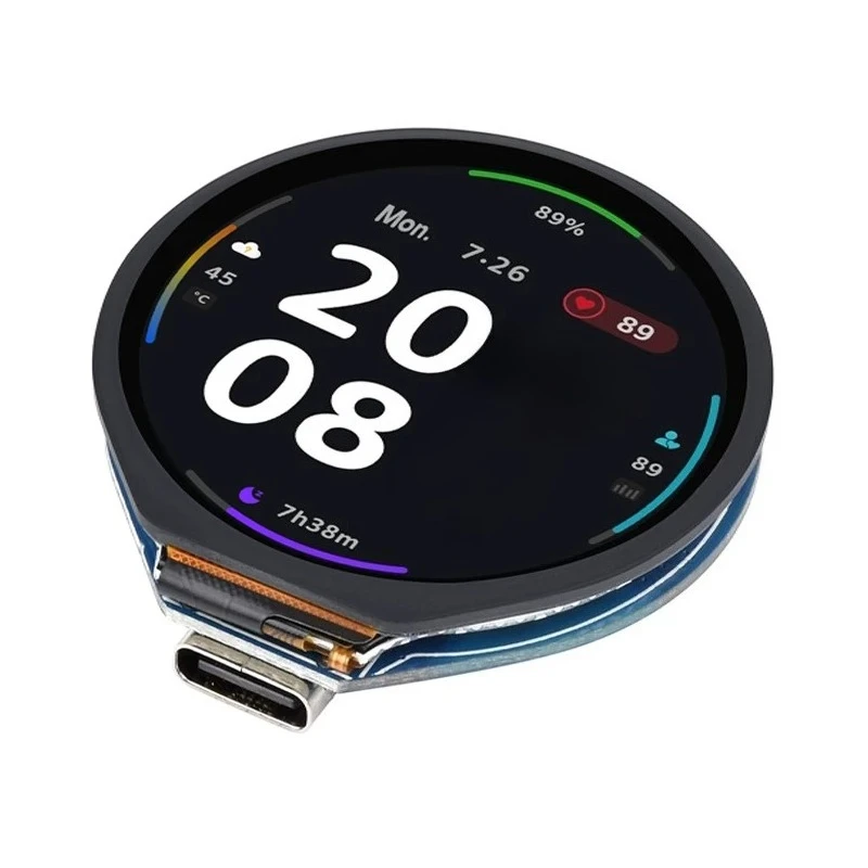 1.28 inch round touch screen for ESP32-S3 acceleration and gyroscope sensor development board
