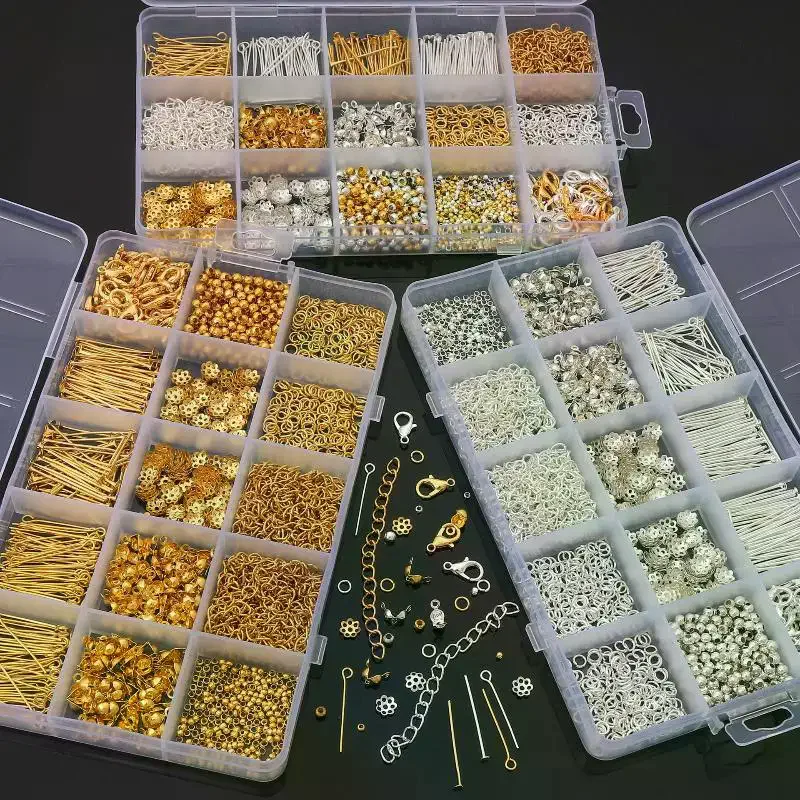 1260pcs/Set Jewelry Making Starter Kit Earrings Necklace Findings DIY Beads Jewelry AccessoriesSuitable For Adults And Beginners