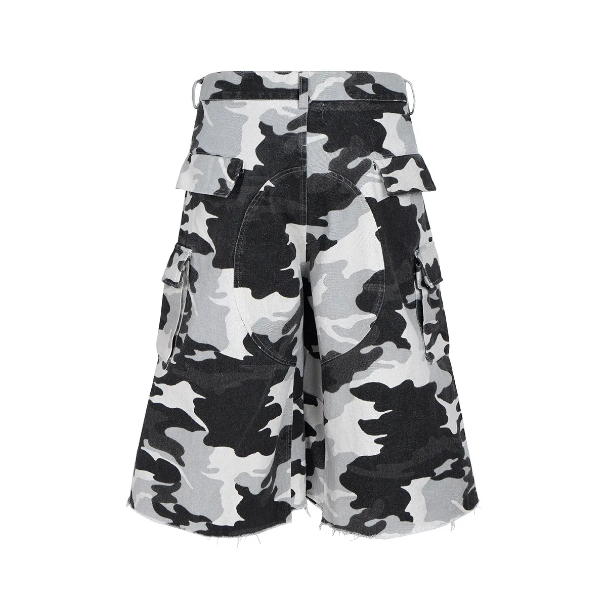 Pantaloncini sette quarti mimetici glitterati rivestiti estivi 2025 per uomo Pantaloncini larghi casual patchwork oversize