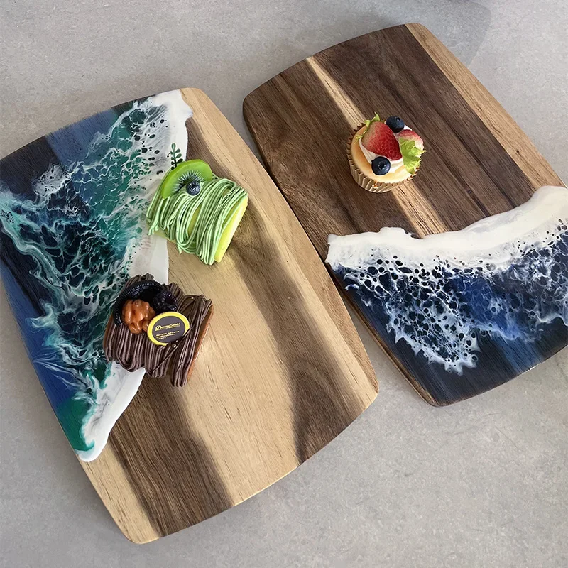 Ocean Wave Resin Splicing Cutting Board Splicing Fruit Steak Board