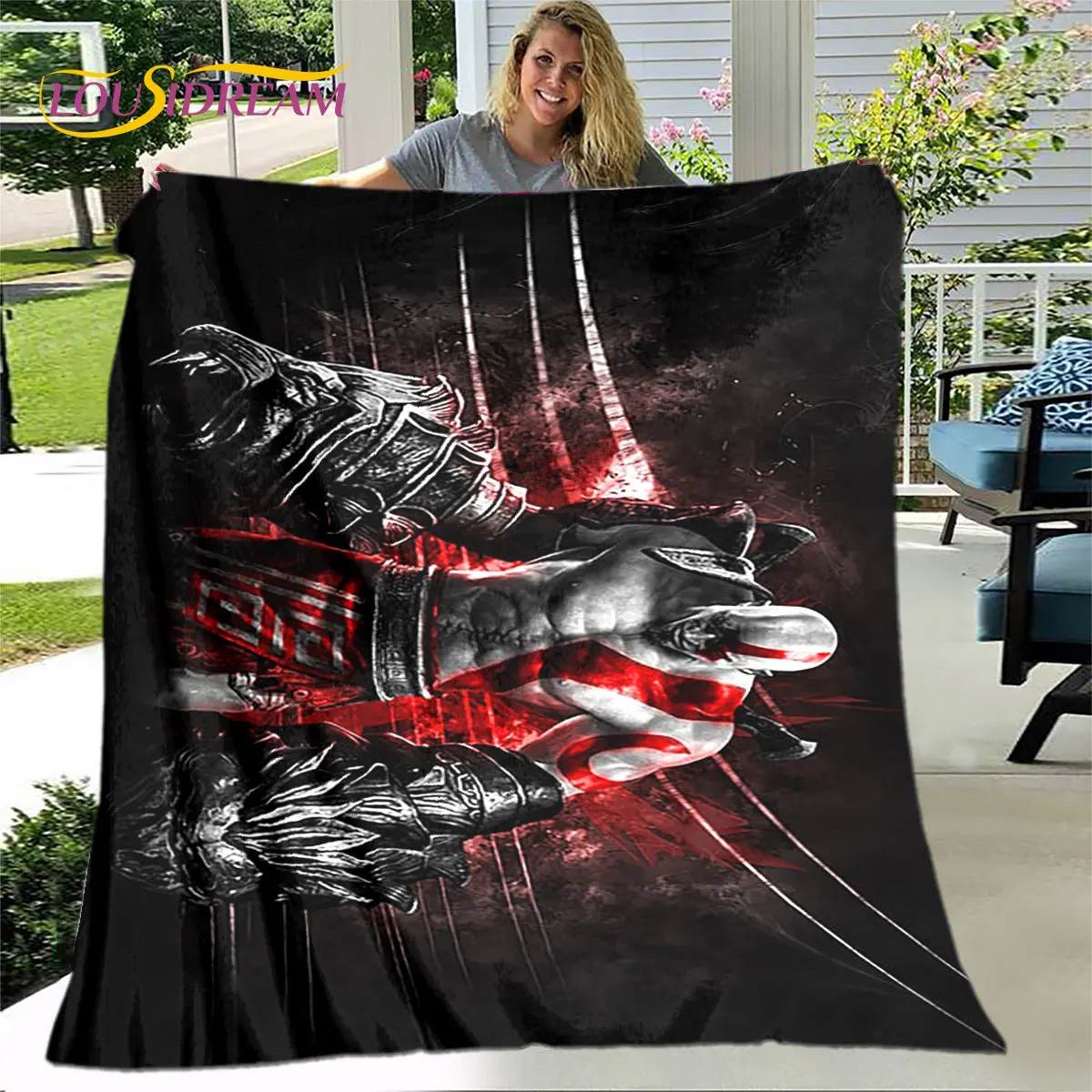 God of War Game Gamers Soft Plush Blanket,Flannel Blanket Throw Blanket for Living Room Bedroom Bed Sofa Picnic Cover Bettdecke