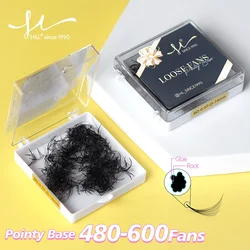 H&L SINCE 1990 Premade Fan Lashes Loose Fans Pointy Base Eyelash Extension 6/7/8/9/10/12/14D Thin Pointy Stem Lash Premade Fans