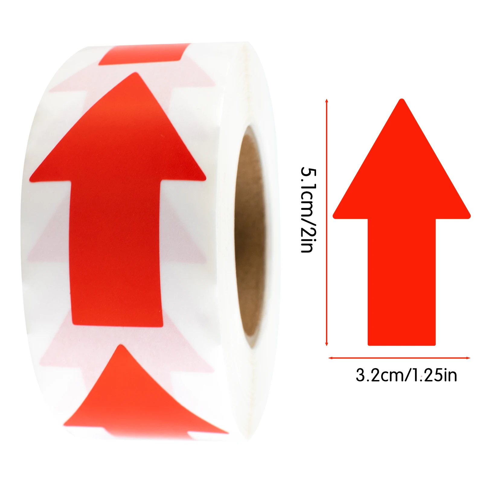 500Pcs Arrow Sign Labels 2 X1.25 